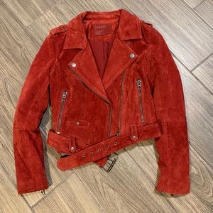 Blank NYC Red Suede Jacket